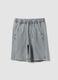 Grey cotton-blend shorts with elasticated waist_4