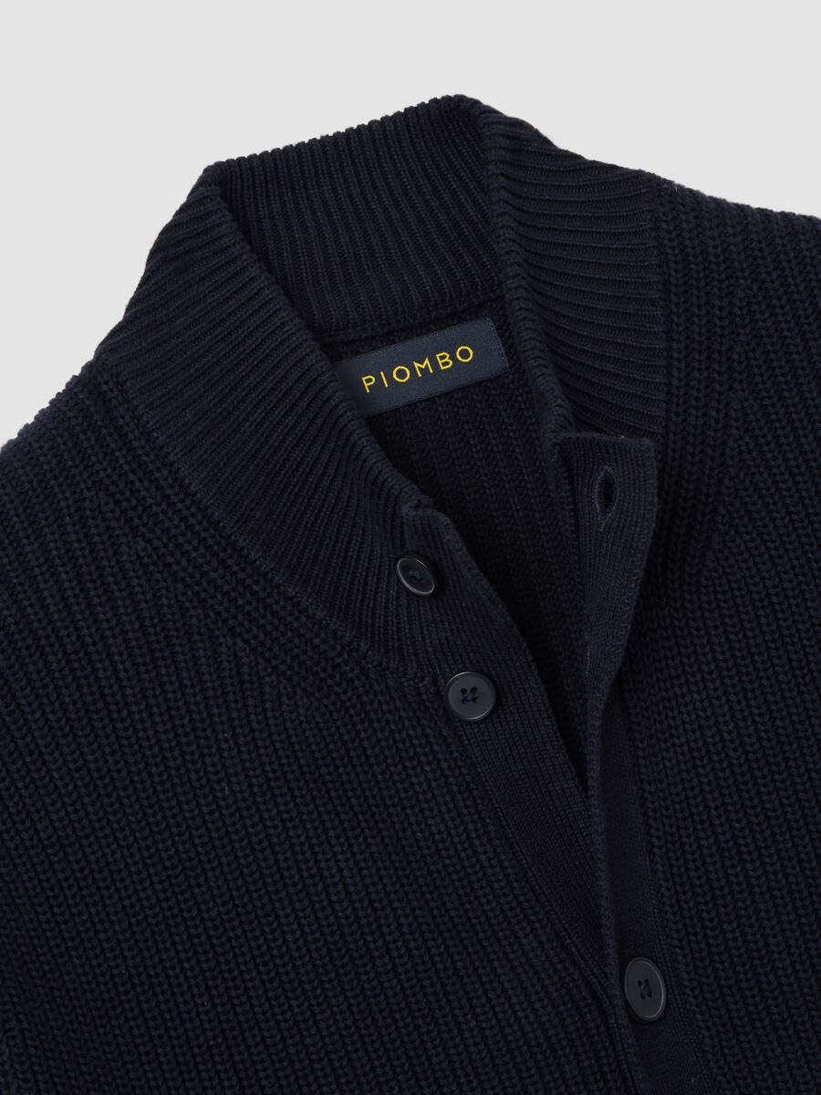 Blue Cardigan in Pure Cotton_5