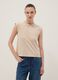 Beige short sleeve pure cotton T-shirt regular fit_2