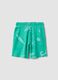 Green pure cotton shorts with all-over print_1