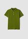 Green short-sleeve polo in pure cotton, regular fit_4