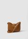 Brown shoulder bag with flap and adjustable strap_0