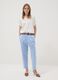 Hellblaue Regular-Fit-Hose aus Stretchbaumwolle_0