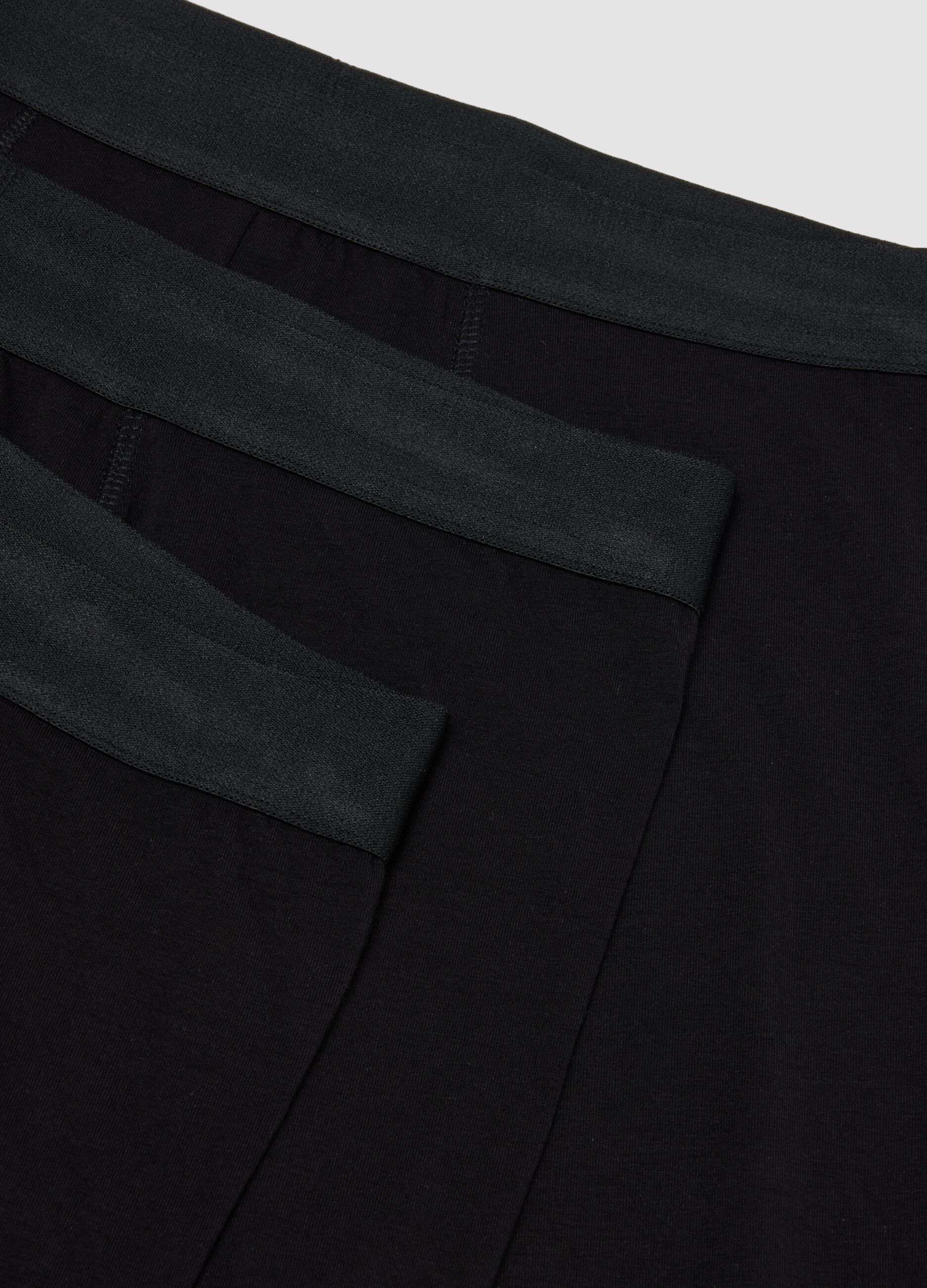 Tripack di boxer neri in cotone organico