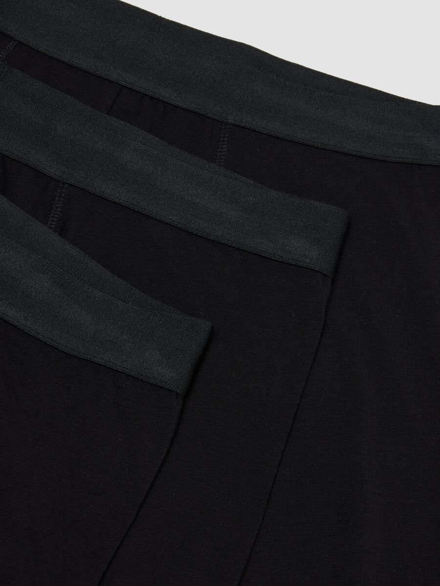Tripack di boxer neri in cotone organico_1
