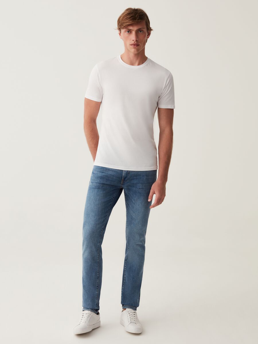 Jeans slim fit cross hatch_0