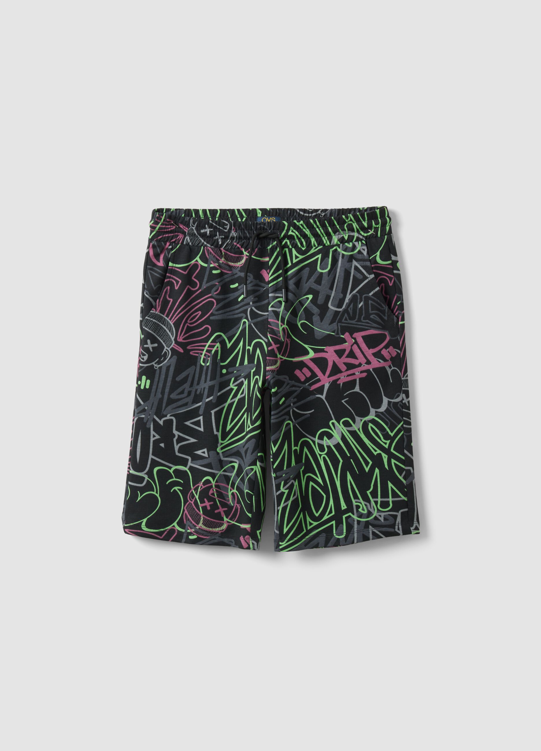 Short en pur coton multicolore pour gar&ccedil;on, coupe classique