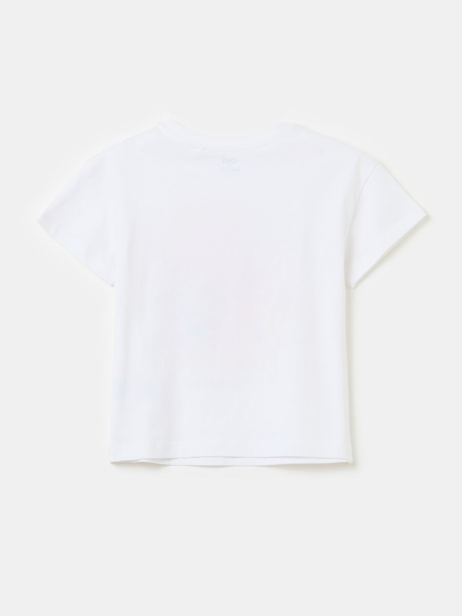 Printed diamanté T-shirt in cotton_1