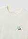 T-shirt branca em jersey 100% algod&atilde;o com estampado "Water your Flowers", corte regular_6