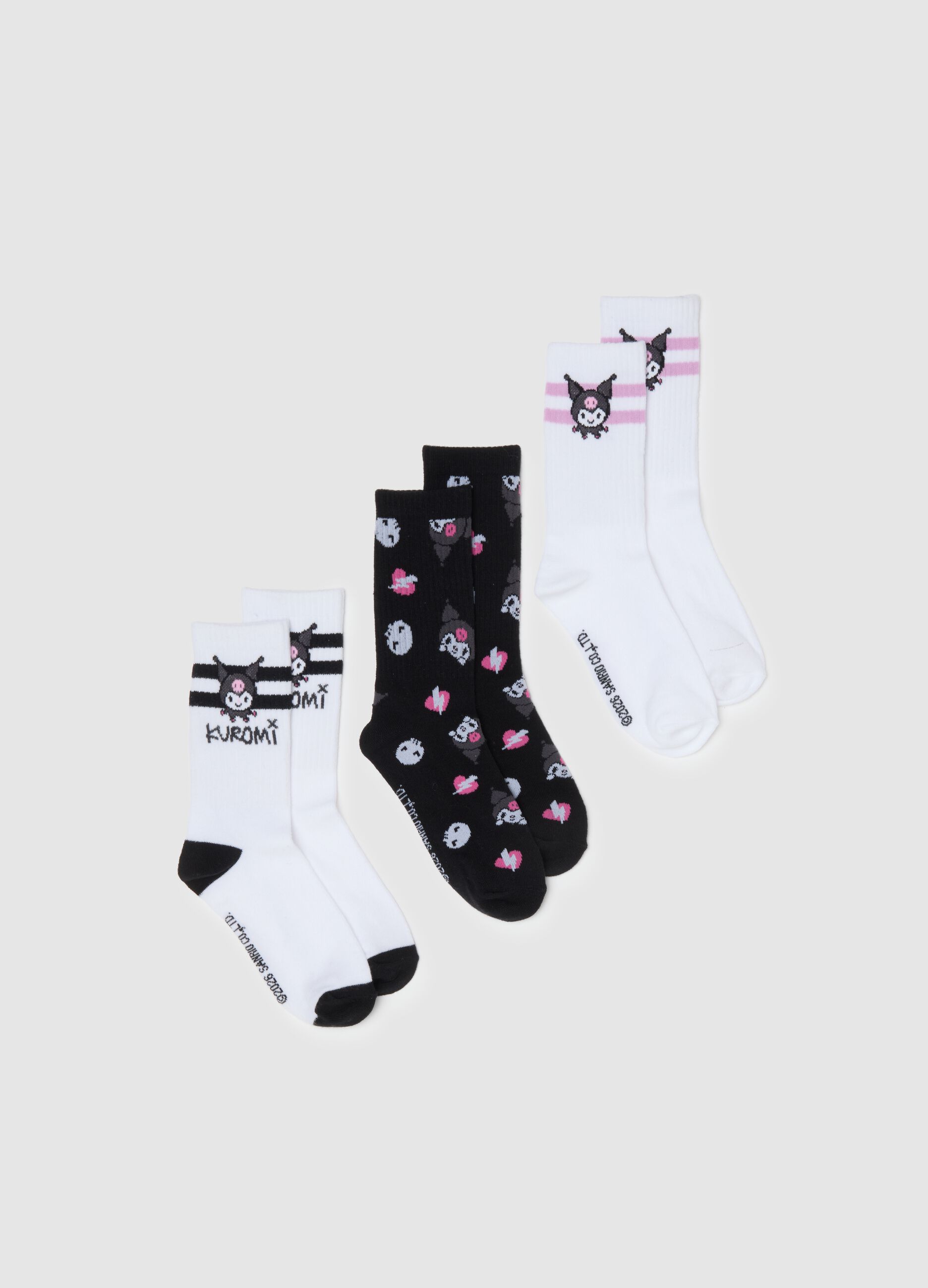 Multicolor Kurzsocken aus elastischem Baumwollmix f&uuml;r M&auml;dchen