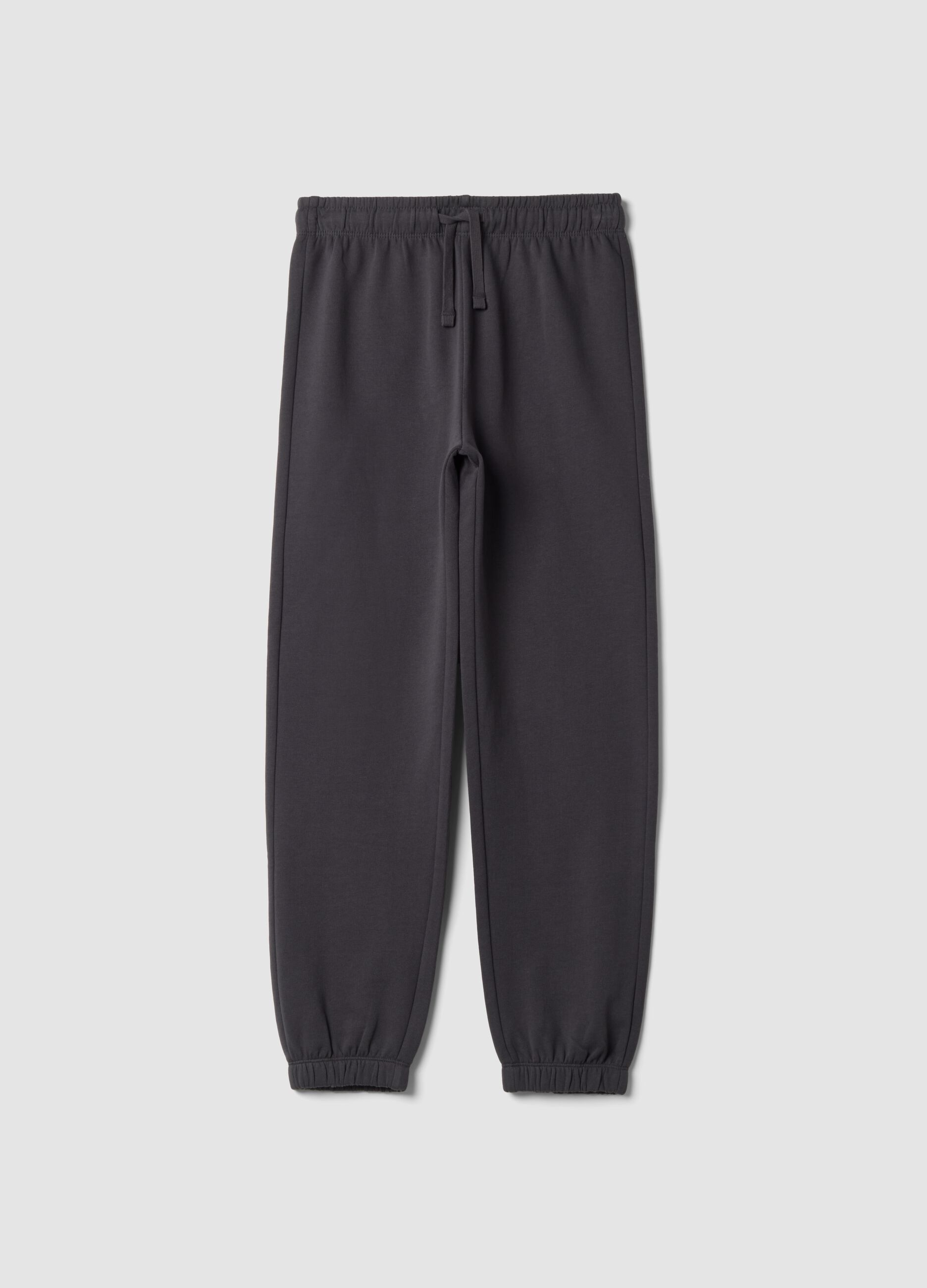 Jogger grigi in puro cotone organico relaxed fit