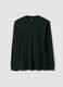 T-shirt verde in puro cotone girocollo regular fit_0