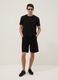 Black pure cotton short-sleeve regular fit T-shirt_1