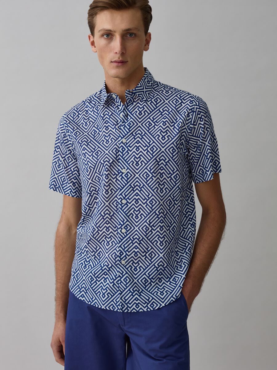 Short-sleeved shirt with print_0
