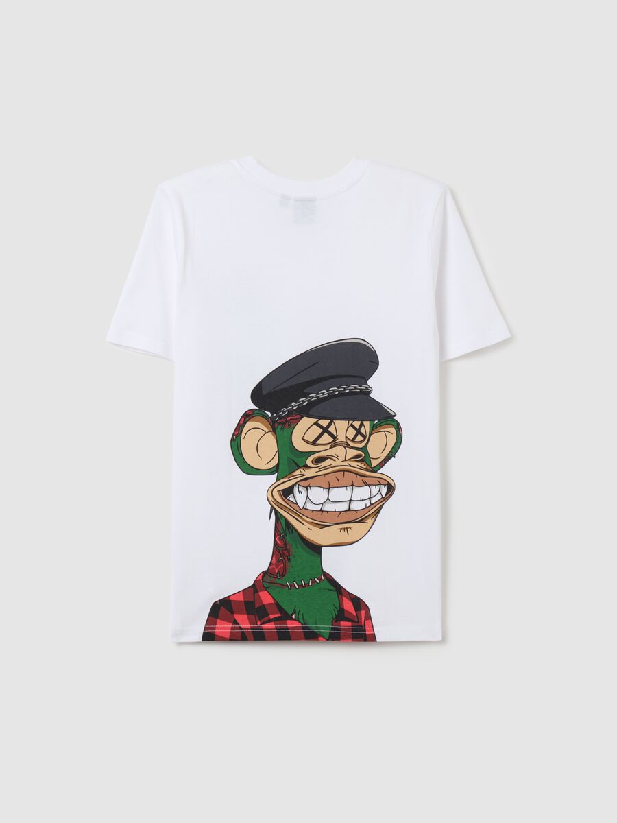 Cotton T-shirt with Army of Apes print_4