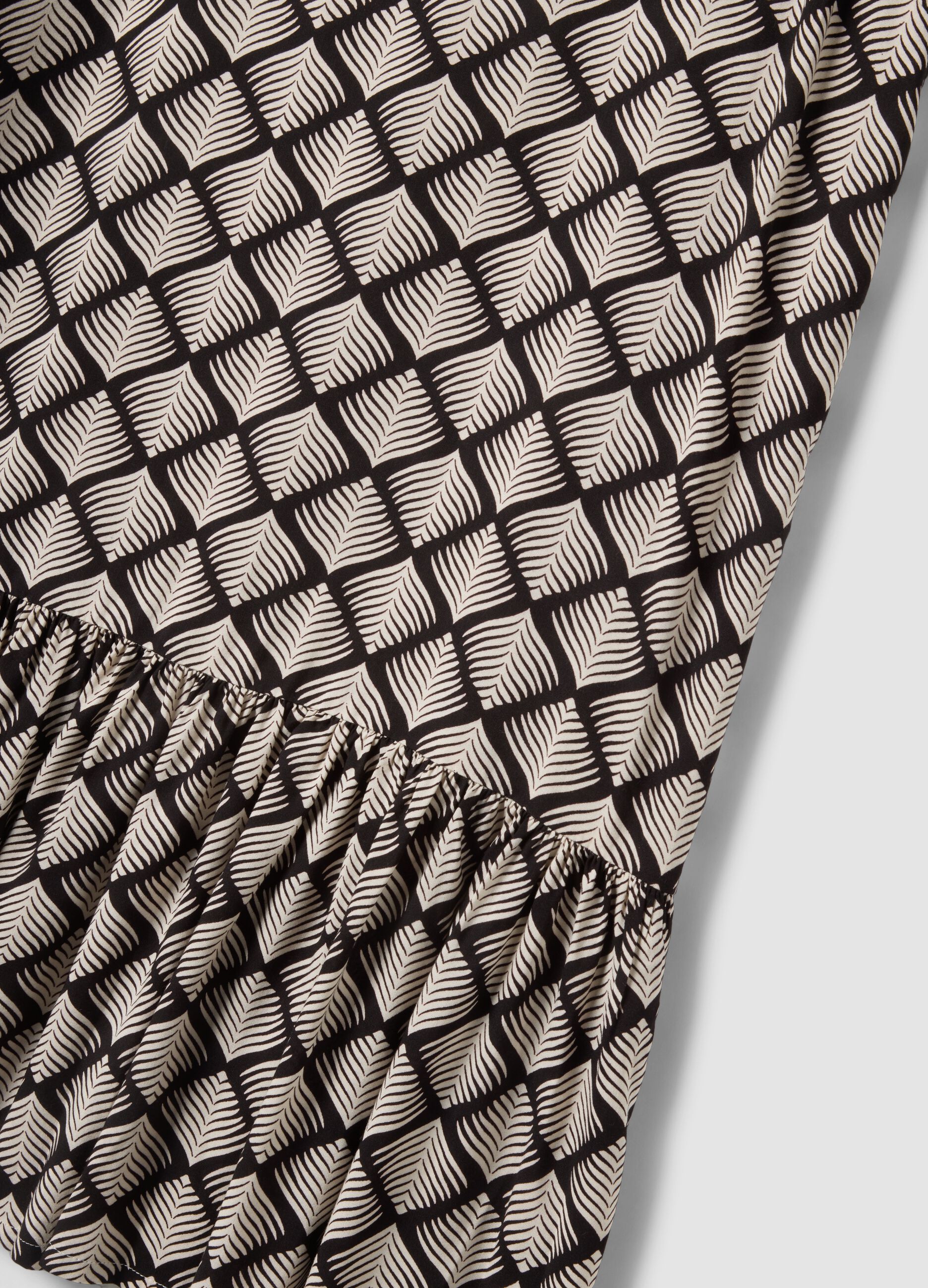 Multicolour dress with geometric pattern