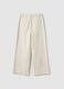 Girls' White Relaxed Leg Pure Cotton Trousers_4