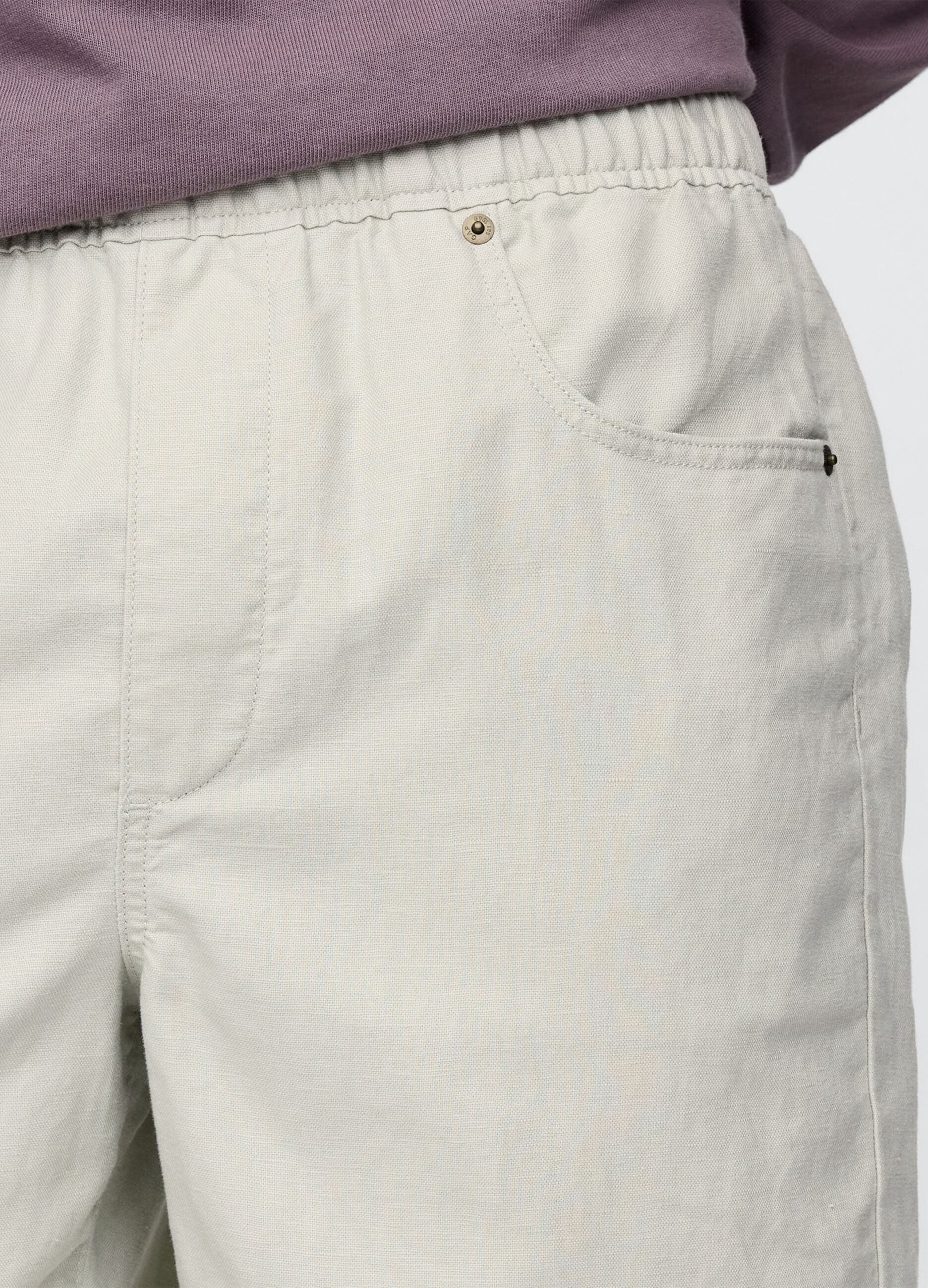 Beige Linen and Cotton Shorts by Gap