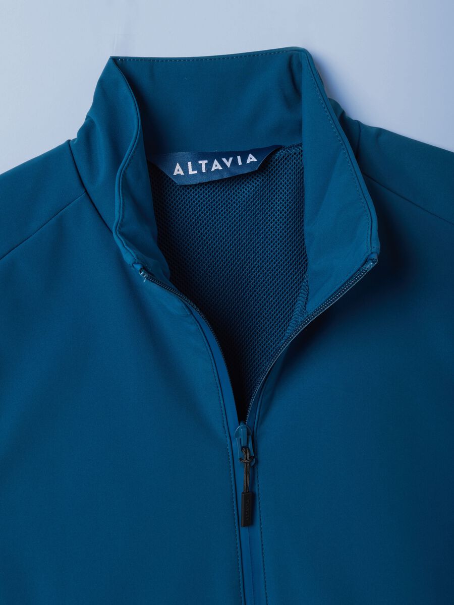 ALTAVIA SAILING blue windproof gilet in stretch fabric with zip_5