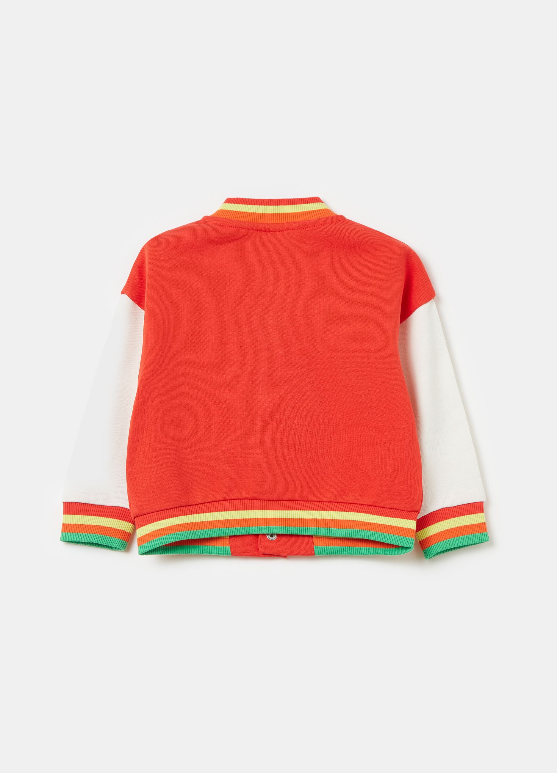 French terry varsity sweatshirt with print