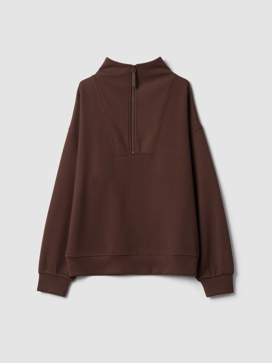 Brown stretch modal crew-neck sweatshirt ALTAVIA STUDIO_4