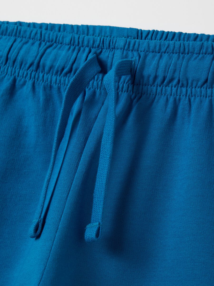 Boy's blue shorts in 100% cotton with regular fit_3