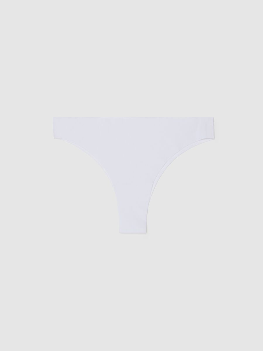 White Cotton Brazilian Briefs Regular Fit_4