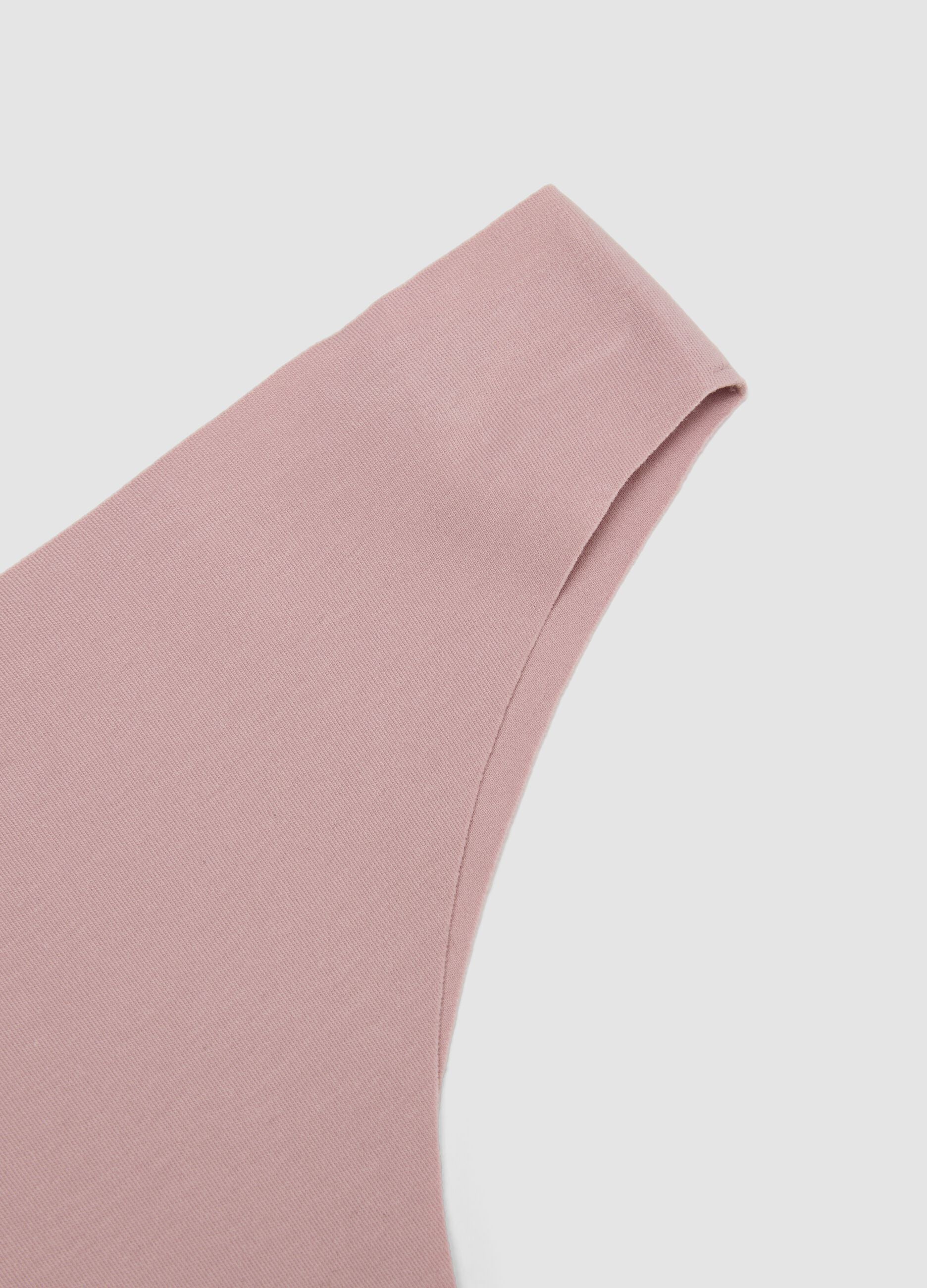 Pink organic stretch cotton Brazilian briefs
