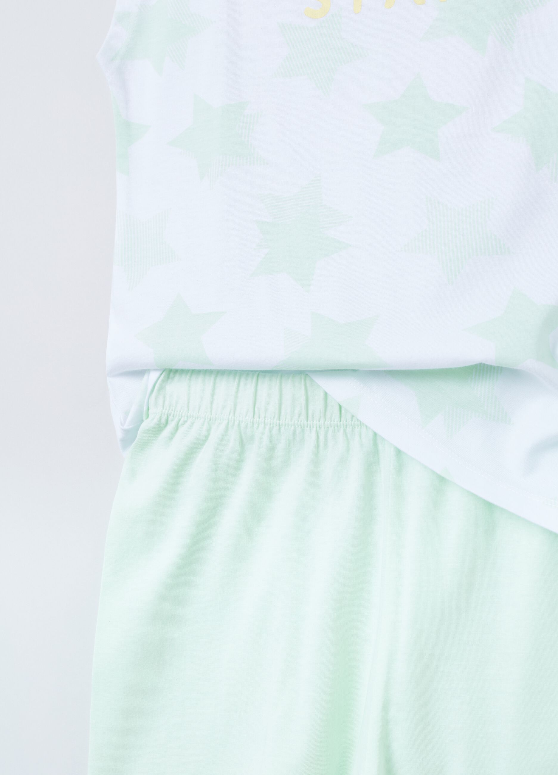 Pijama corto de algodón con estampado estrellas