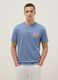 Light blue pure cotton T-shirt with print_1