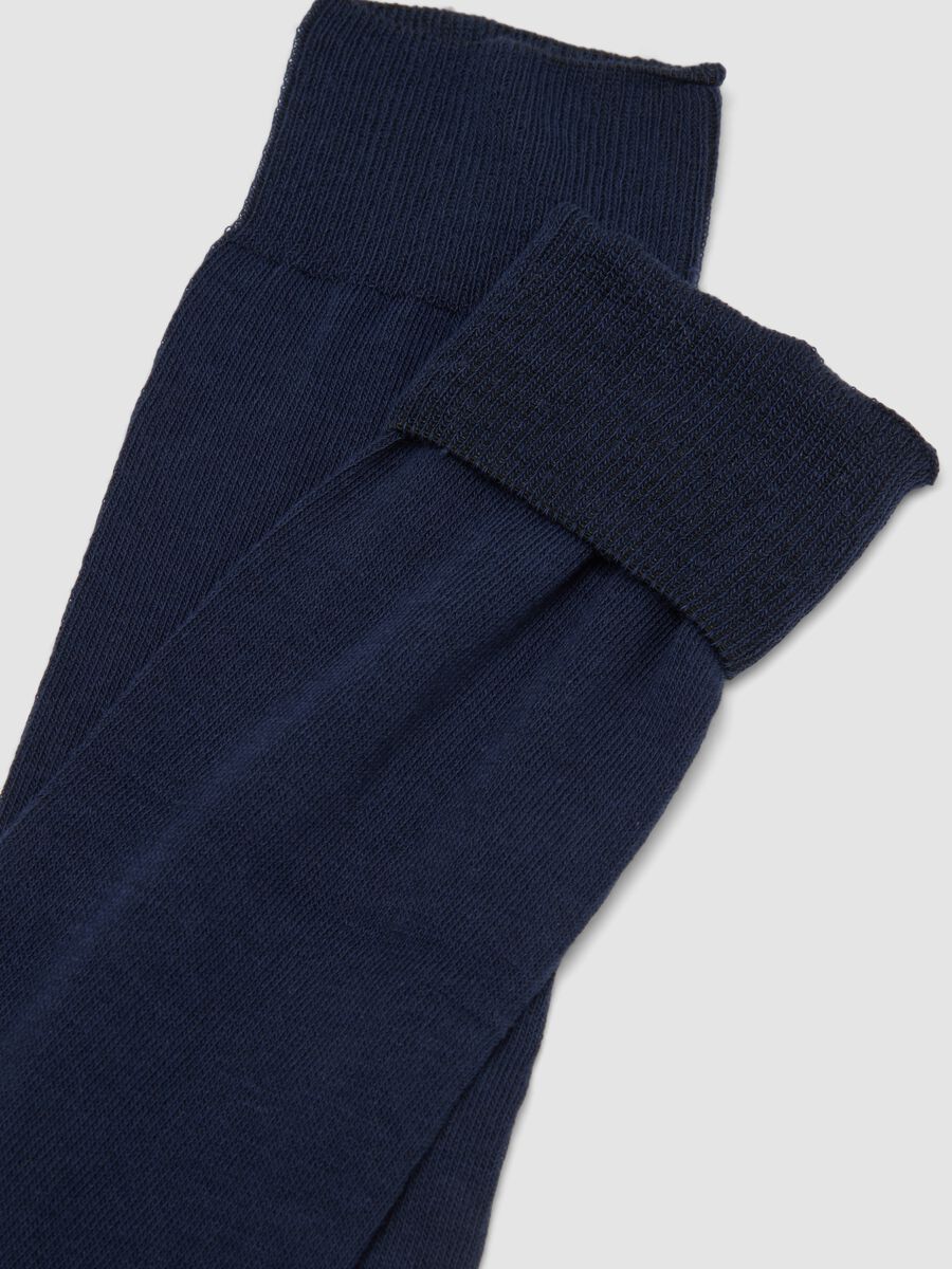 Bipack di calze lunghe blu e rosse in cotone elasticizzato_1