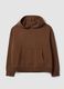 Brown cotton-blend regular-fit hoodie_0