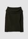 Maglia verde in lana elasticizzata con scollo a barchetta fitted_4