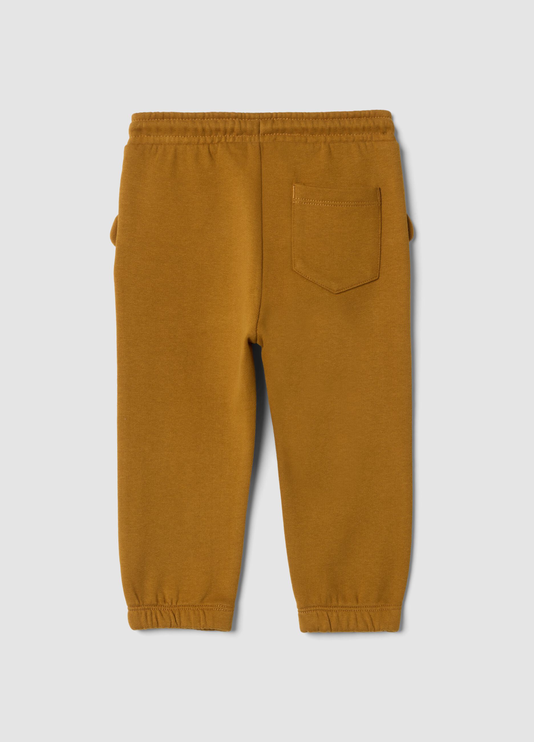 Pantaloni jogger marroni in puro cotone