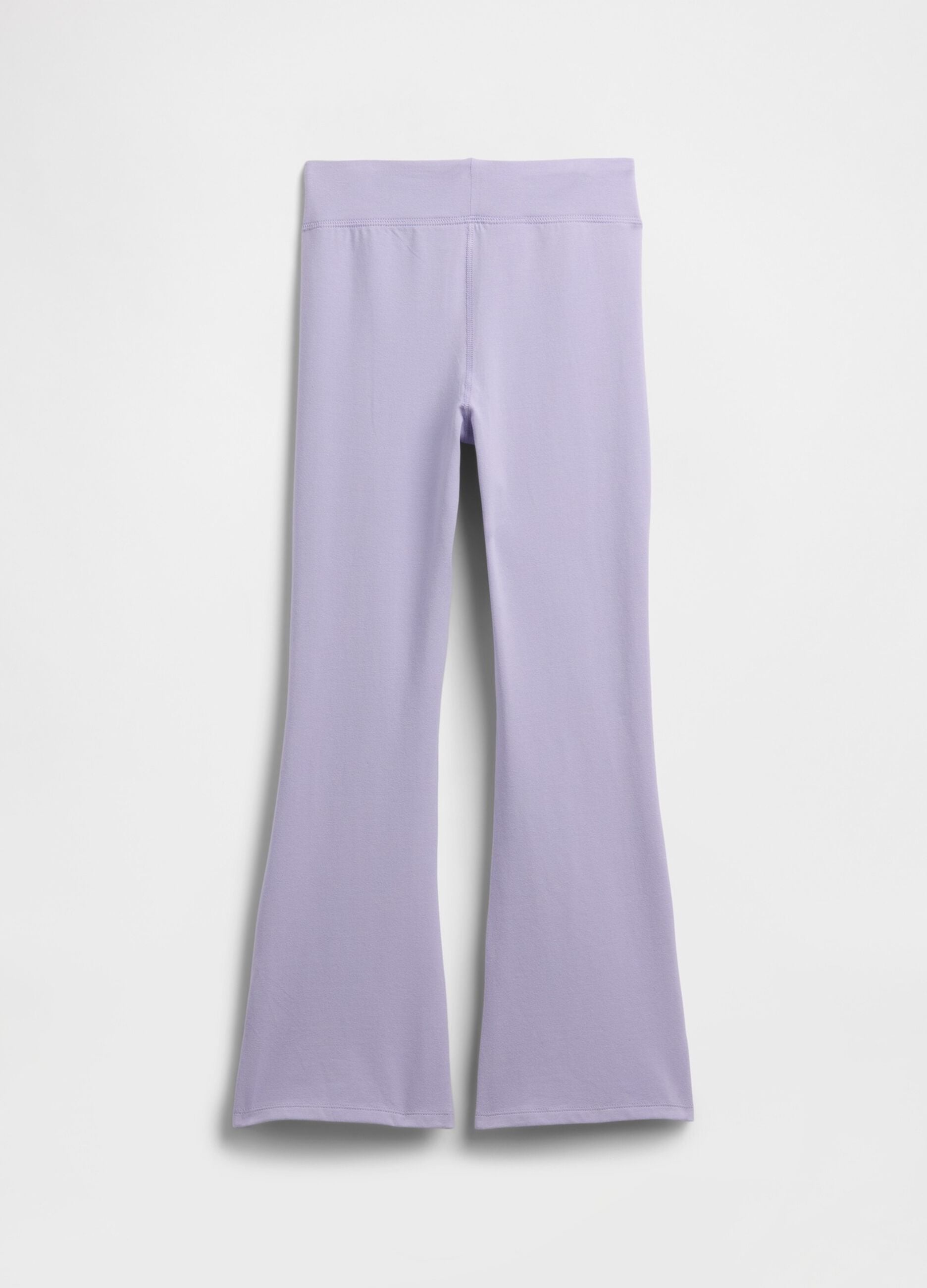 Legging long violet en coton stretch