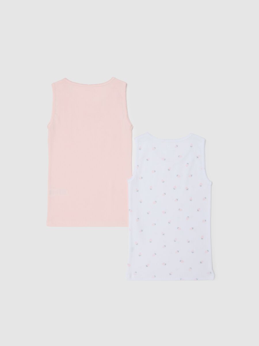 Twin-pack girl's multicolour pure cotton vests regular fit_1
