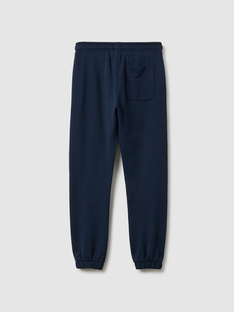 Boys' Blue Jogger Trousers in Pure Cotton Regular Fit_4