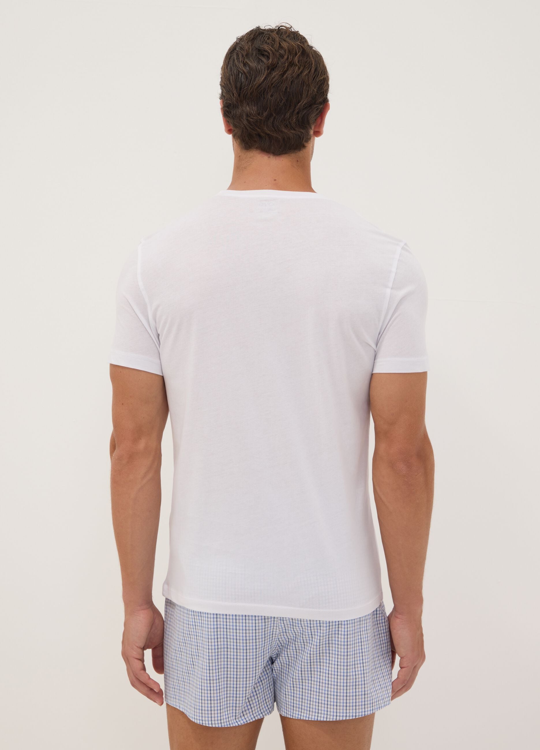 2-pack of white crew-neck T-shirts in pure extra-fine cotton
