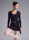 Blue stretch-cotton cardigan with deep V-neck_1