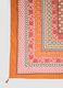 Orange pure cotton pareo with patterned print_6