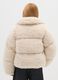 Regular fit beige girl's jacket with zip_1