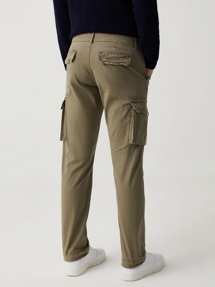 Regular-fit cargo trousers in stretch twill_2
