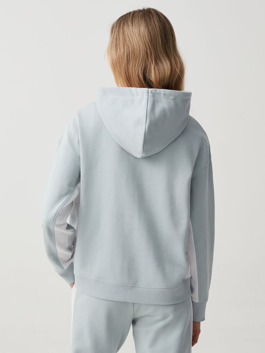 Essential sweatshirt with hood and contrasting bands_2