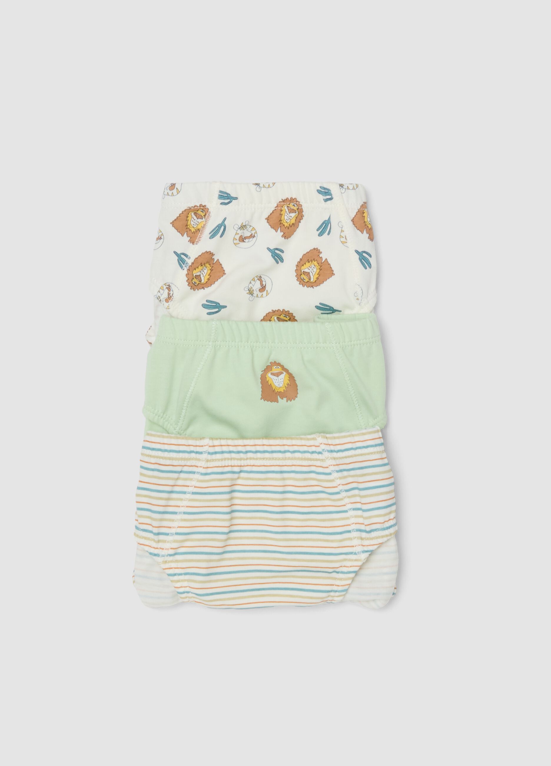 3-pack of multicoloured organic cotton briefs