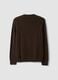 Brown crew-neck wool-blend jumper, regular fit_2