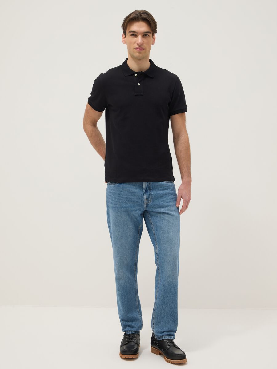 Pure Cotton Blue Denim Regular Fit Jeans_0