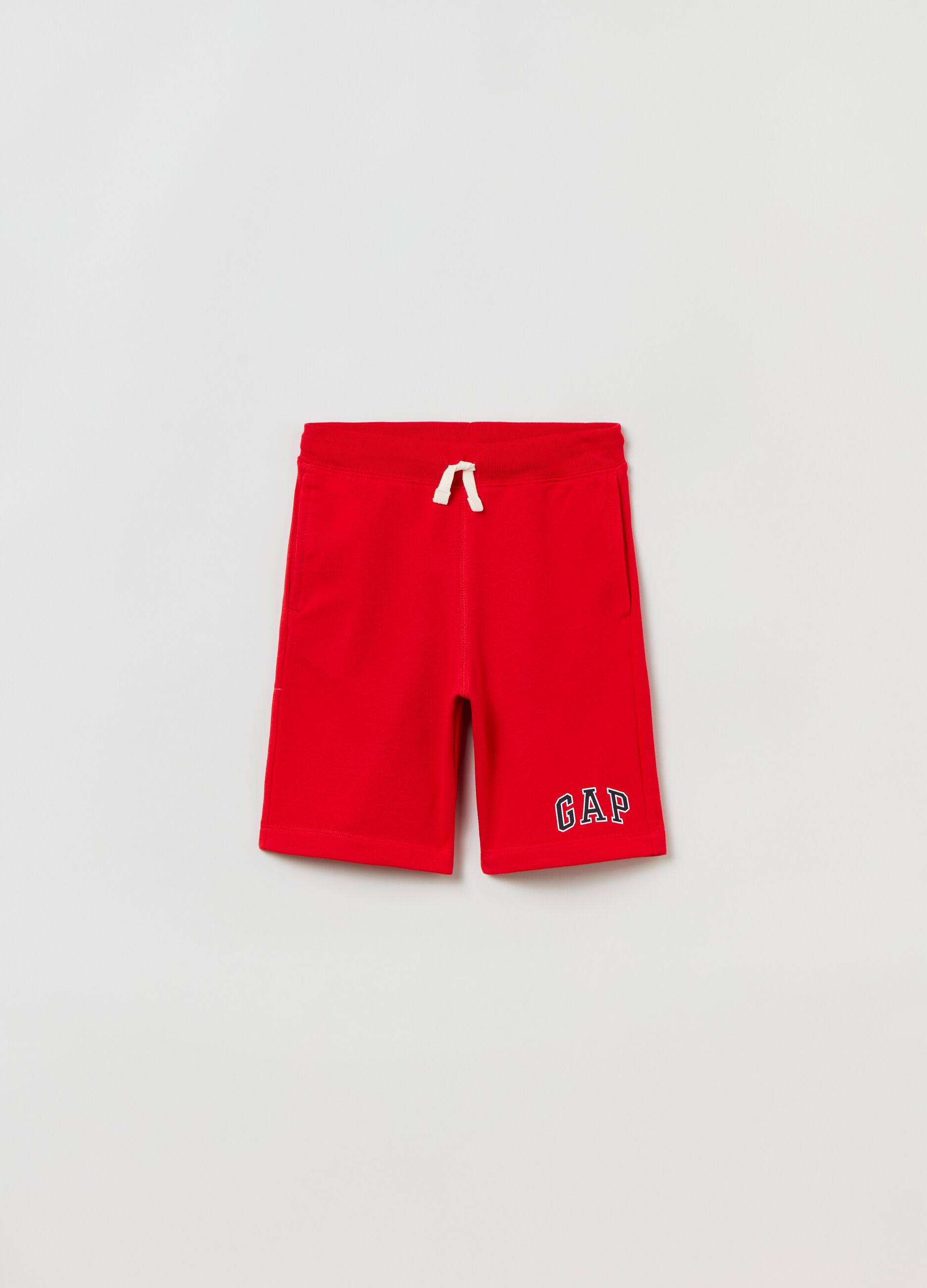 French terry Bermuda shorts with logo