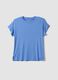 Light blue short-sleeve stretch viscose T-shirt_4