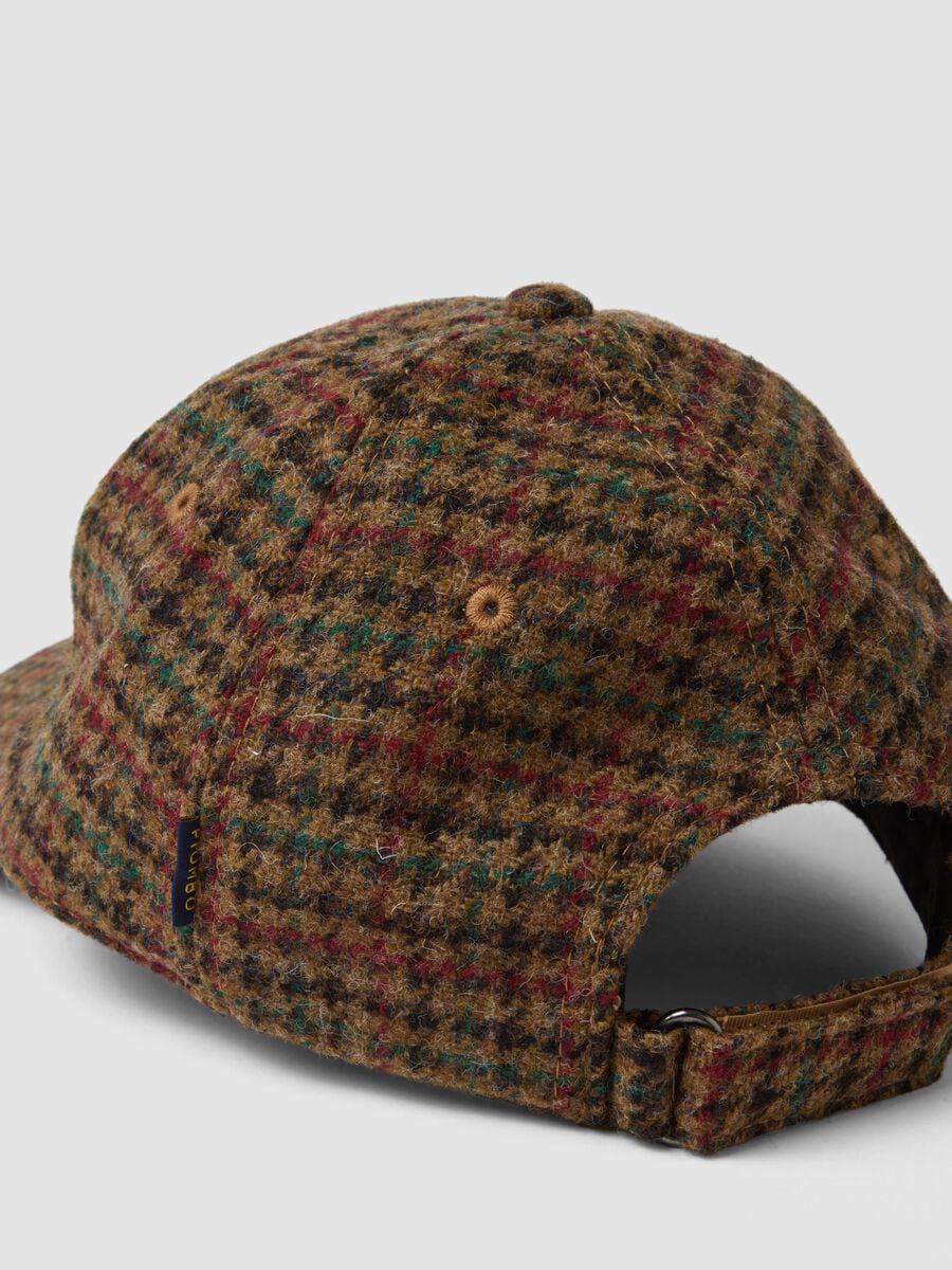 Brown wool-blend checked cap_2