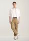 Pantaloni cargo marroni in cotone elasticizzato regular fit_0